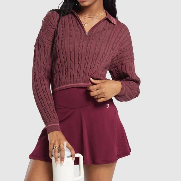 Gymshark Sweaters - BNWT GYMSHARK REST DAY CABLE KNIT PULLOVER RED SZ XS NEW WINTER  2023 REL…